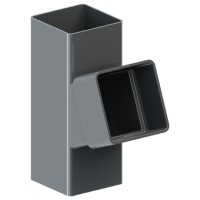 Тройник система KROP квадратная ПВХ