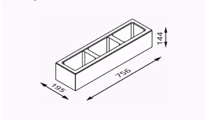 чертёж блока ROMA Nova